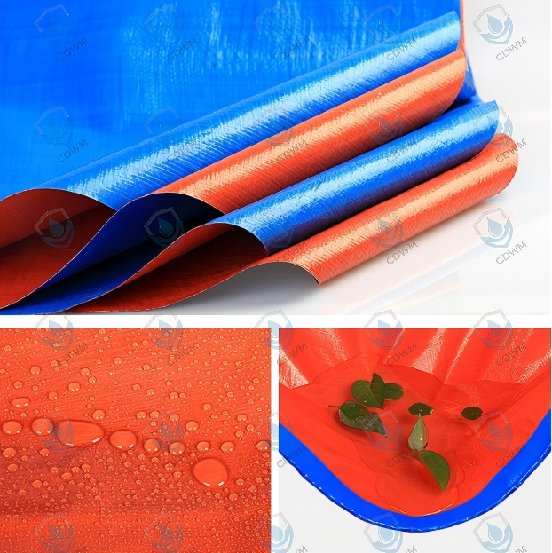 Blue orange PE Waterproof Tarpaulin - Image 2